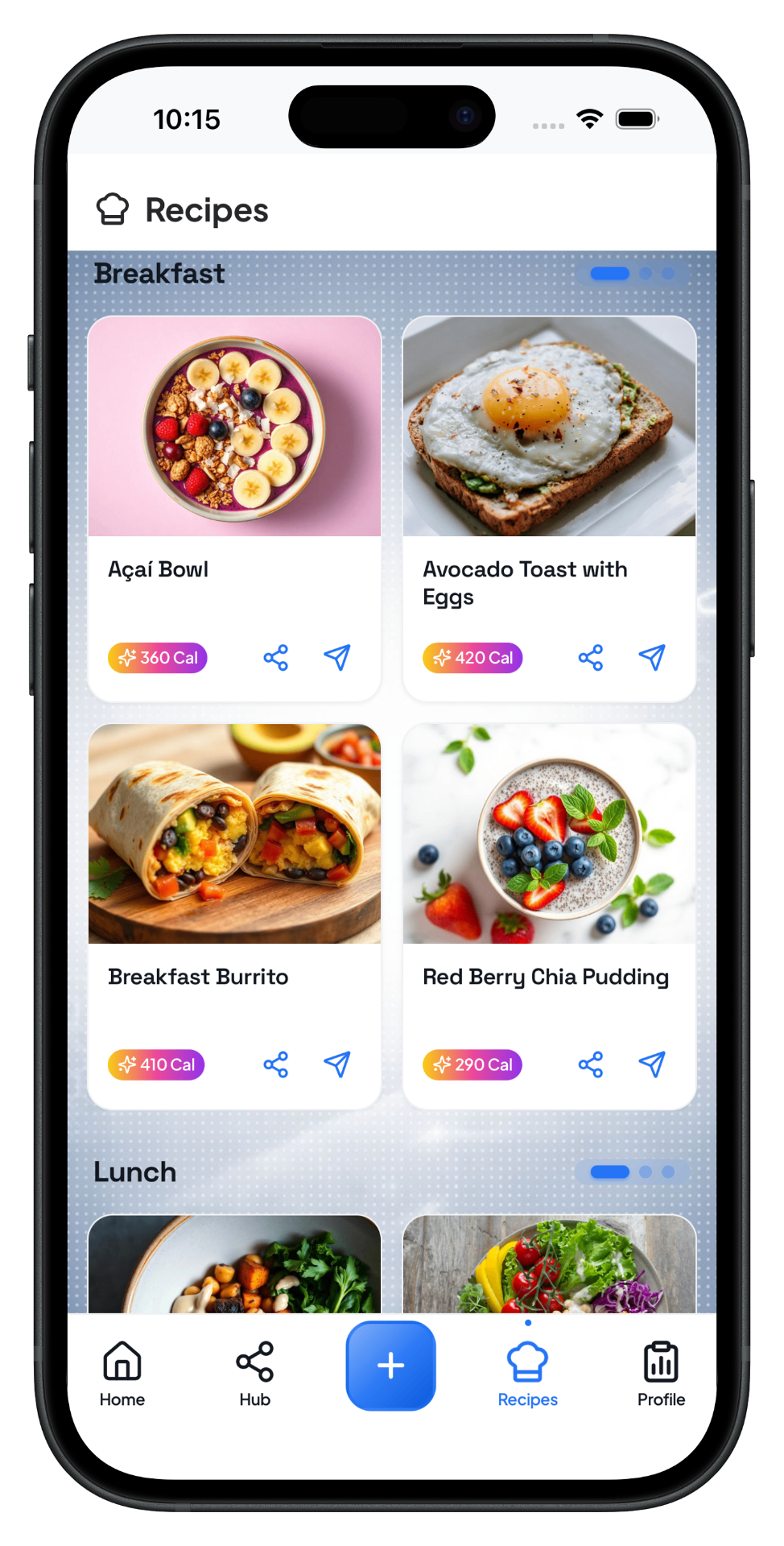 MeCalorie app screen 5